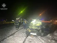 Car collides with passenger train in Prykarpattia region, one person injured