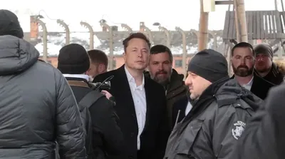 Elon Musk visited the former Auschwitz concentration camp