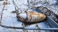 Sappers of the State Emergency Service of Ukraine in Dnipropetrovs'k Region show how to dispose of an aircraft missile warhead