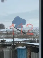 У росії повідомляють про падіння військового літака Іл-76 в бєлгородській області: показали кадри