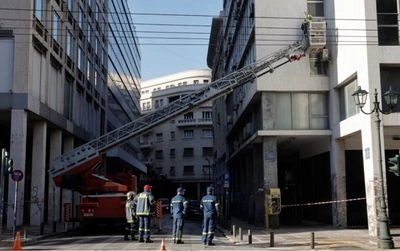 A bomb explodes near the Ministry of Labor in Athens