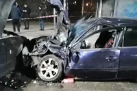 In Kyiv a Ford Mustang crashes into an oncoming car: five people are injured, including a child