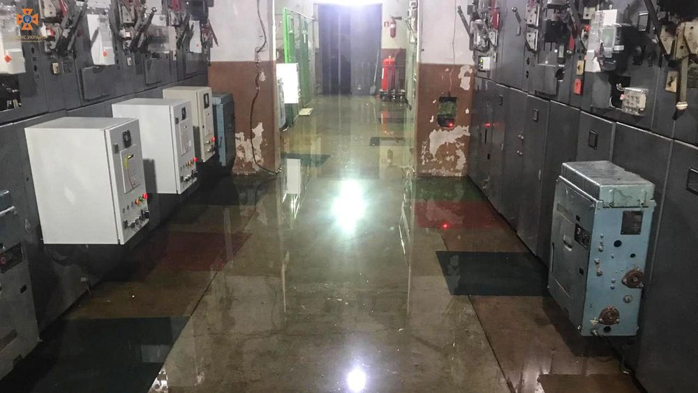 Power substation flooded in Zakarpattia due to heavy rainfall