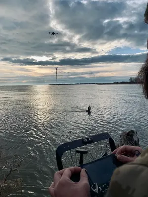 Ukrainian military uses drones to clear marine areas of mines