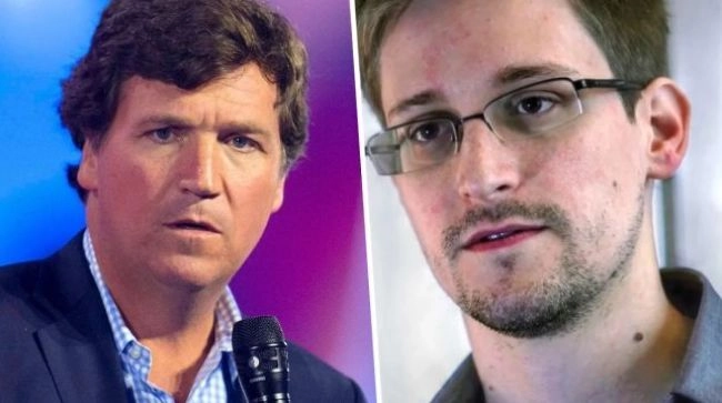 Tucker Carlson meets with Edward Snowden in Moscow