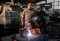 Nayev showed how repair units restore military equipment and weapons of the Defense Forces