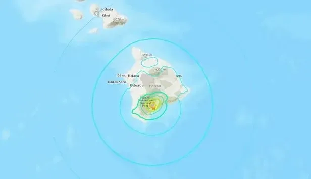An earthquake with a magnitude of 5.7 occurred in Hawaii