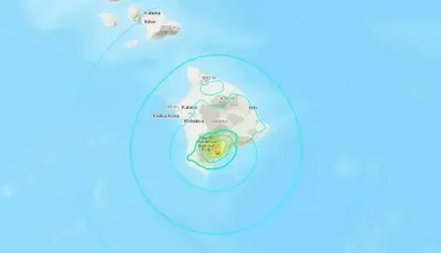 An earthquake with a magnitude of 5.7 occurred in Hawaii