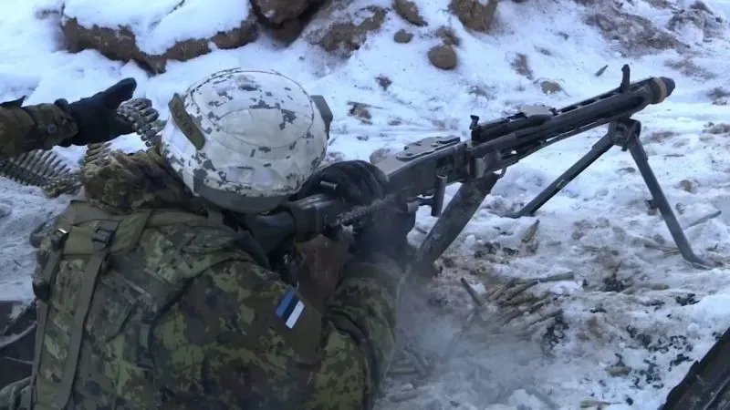 NATO troops conduct winter exercises in Estonia to practice defending their eastern flank from russia and belarus