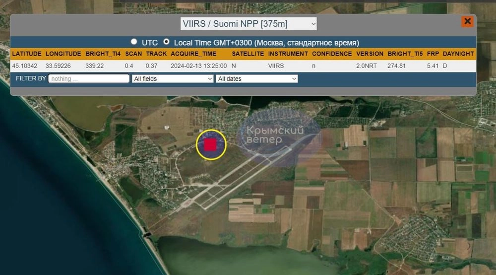 На аеродромі "Саки" в окупованому Криму спалахнула пожежа: що відомо