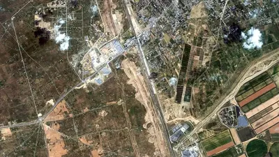 Спутниковые снимки показывают масштабное строительство вдоль границы между Египтом и Газой
