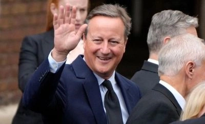 British Foreign Secretary David Cameron visits the Falkland Islands for the first time in 30 years