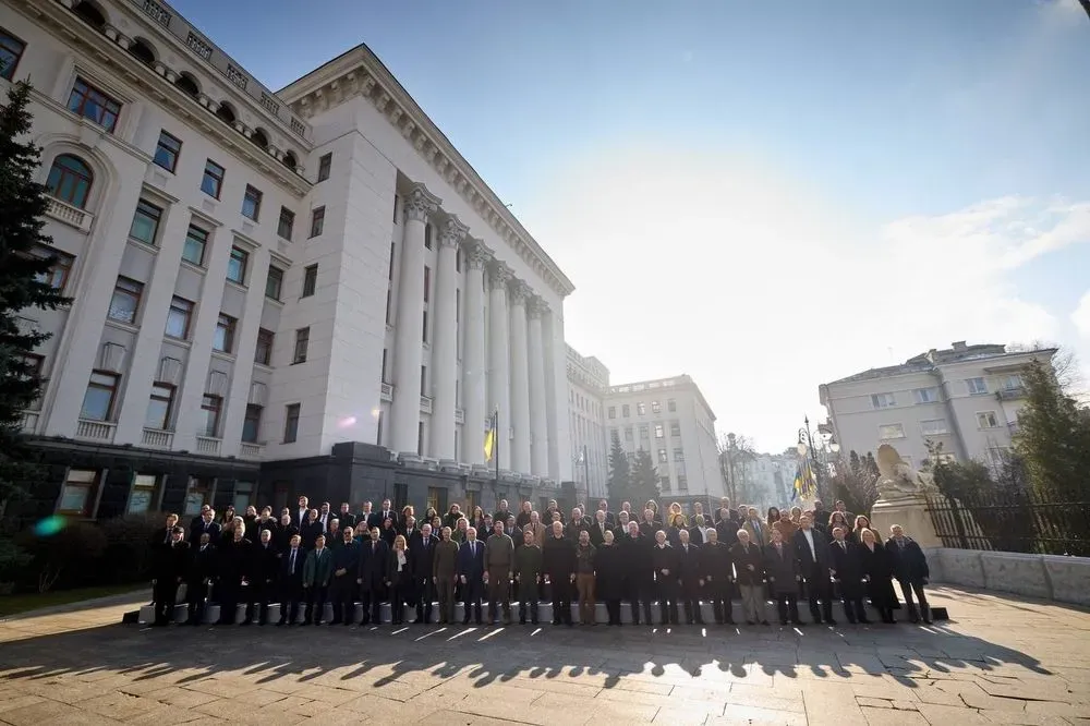 zelenskyy-posted-a-photo-of-the-team-outside-the-parliament-two-years-we-are-all-here