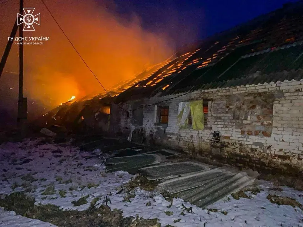 in-kharkiv-region-russian-shelling-caused-a-fire-on-a-farm-more-than-20-animals-died
