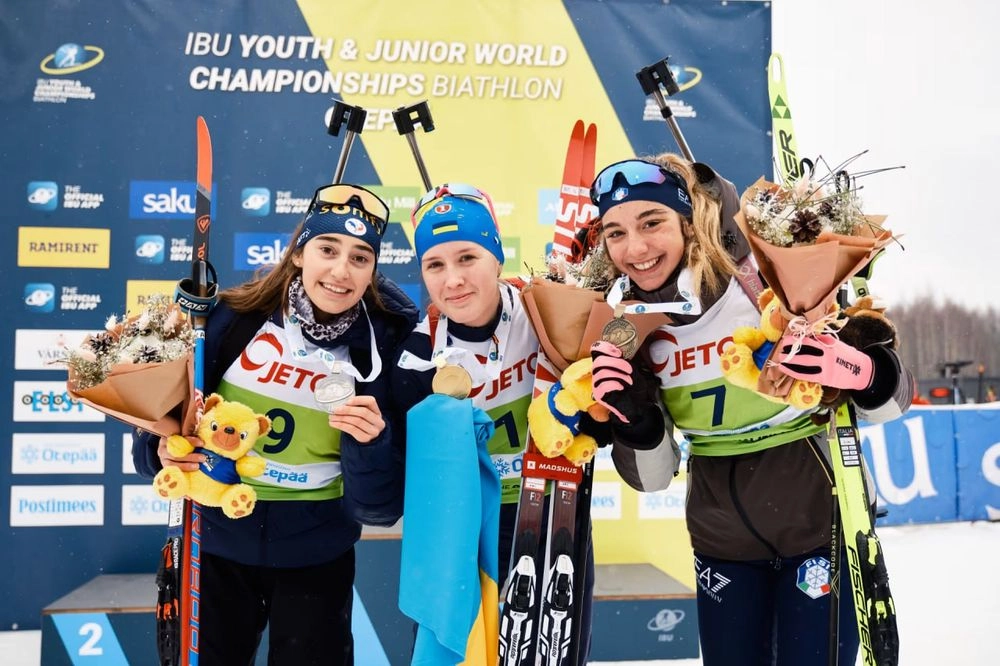 Biathlon: Ukrainian Merkushyna wins gold at the 2024 Junior World Cup