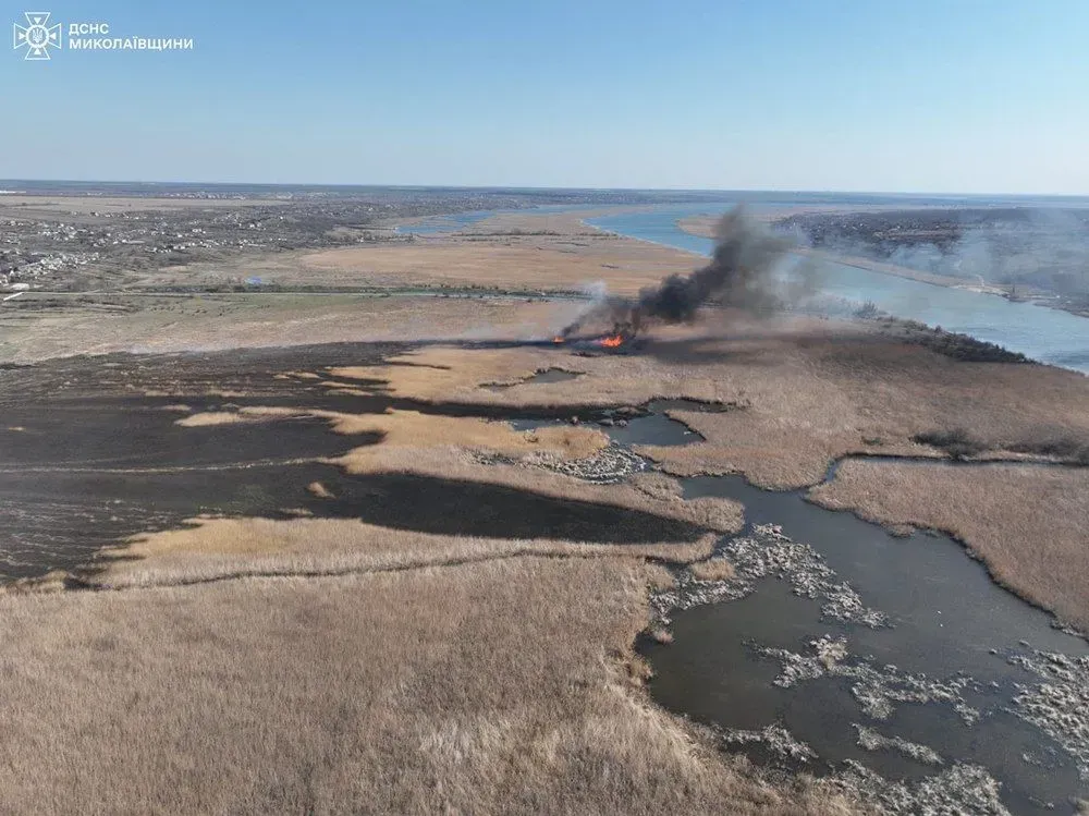 Large-scale fire in Mykolaiv region: 5 hectares burned down due to reed burning