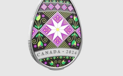 Silver Easter egg by Ukrainian-Canadian artist becomes the ninth coin in the collection of the Royal Court of Canada