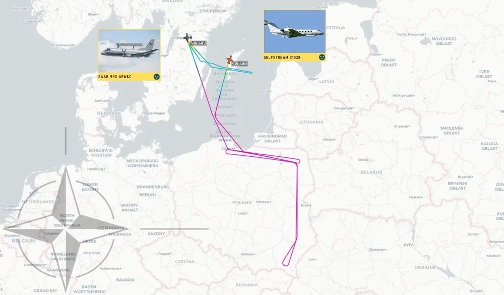 For the first time since joining NATO, Sweden conducted a military flight near Russia's borders