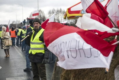 Протестующие совместно с полицией начали задерживать пассажирские автобусы на границе с Польшей - Кубраков