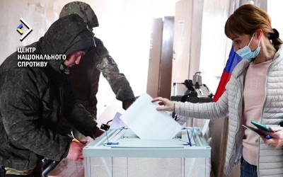 На окупованих територіях України триває дострокове голосування на "виборах" серед російських бюджетників - ЦНС