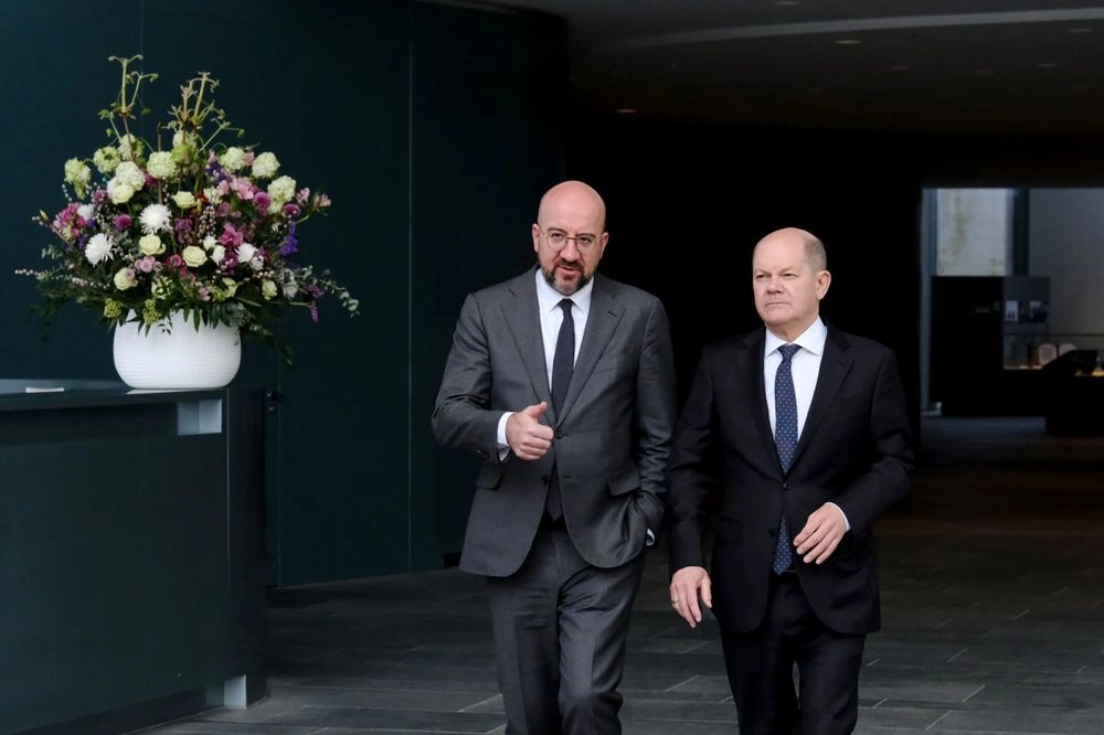 the-determination-to-continue-supporting-ukraine-is-unwavering-michel-arrives-for-meeting-with-scholz-amid-weimar-triangle-meeting