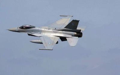 F-16 fighter jet crashes into the sea near Psathoura island in Greece