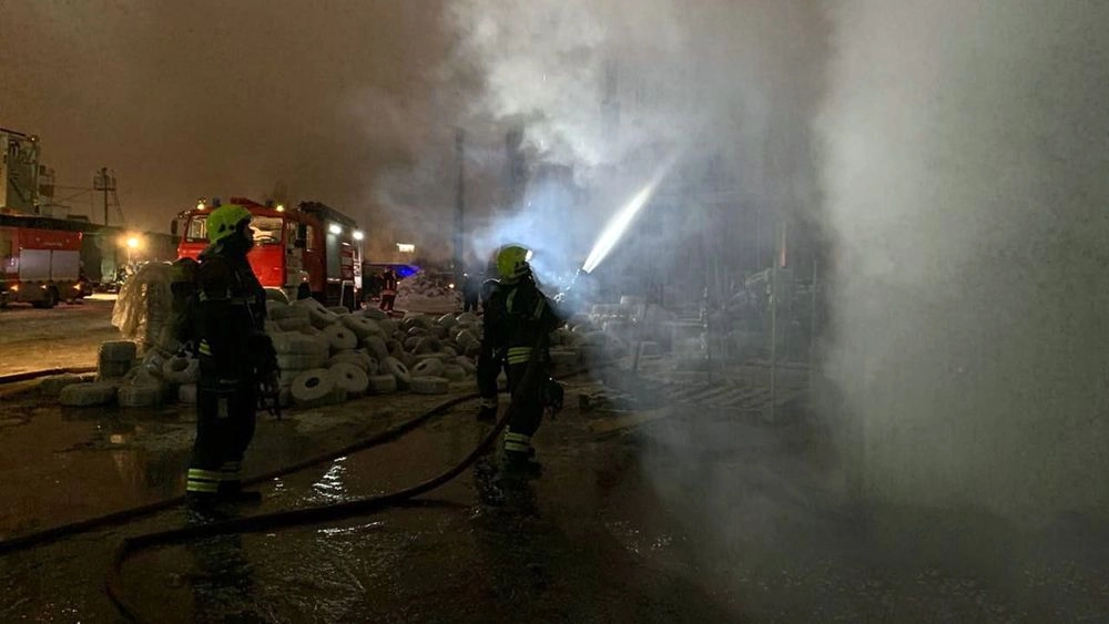 Flashed fire at a russian power plant in the rostov region