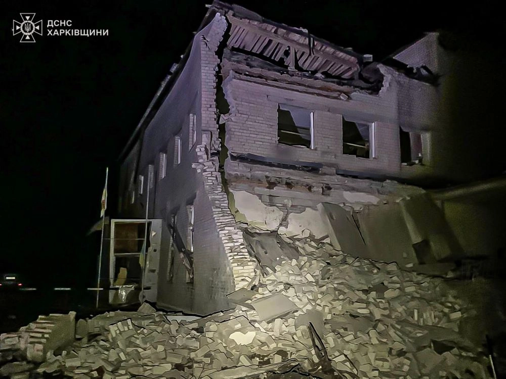 russian shelling damages fire station in Kharkiv region