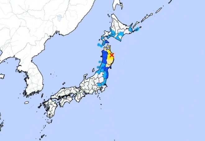 An earthquake with a magnitude of 6.1 was recorded off the northern coast of Japan