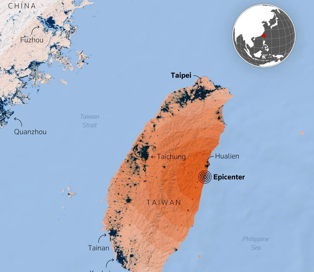 На Тайване в результате землетрясения по меньшей мере один человек погиб, еще 50 пострадали