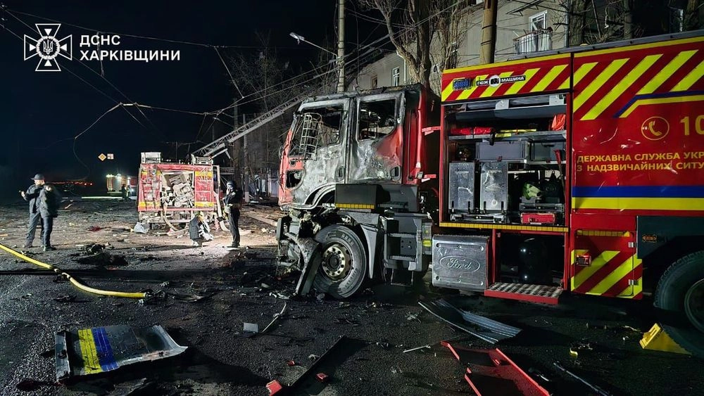 Харків: Клименко показав перші кадри після удару рф по рятувальниках