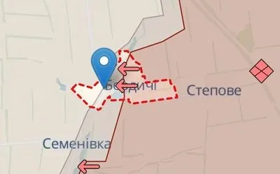 російські війська просунулися вперед у Бердичах та біля Вербового - DeepState