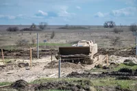 The demining vehicle, which was partially built in Ukraine, has been tested