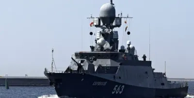 "Serpukhov" missile ship on fire in russia: sources say it's a gurkha operation