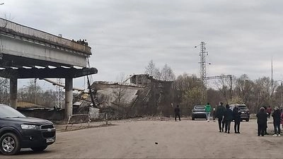 A road bridge repaired six years ago for 10 million rubles collapses in Russia