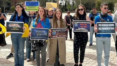 A rally in support of Ukrainian prisoners held by the Russian Federation was held in Madrid