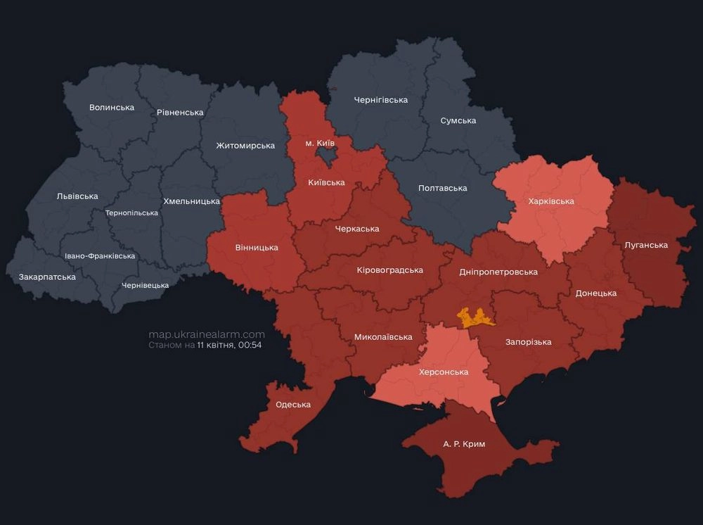 Ударні БПЛА зафіксовані у багатьох регіонах України