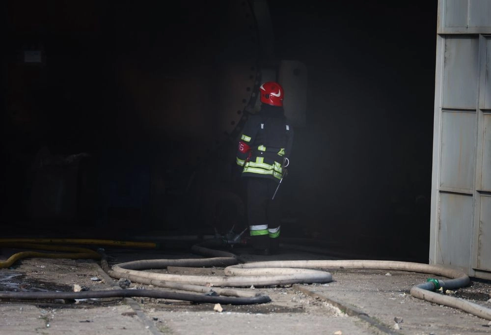 Firefighters partially extinguish fire at an infrastructure facility in Kyiv region, water supply and electricity restored