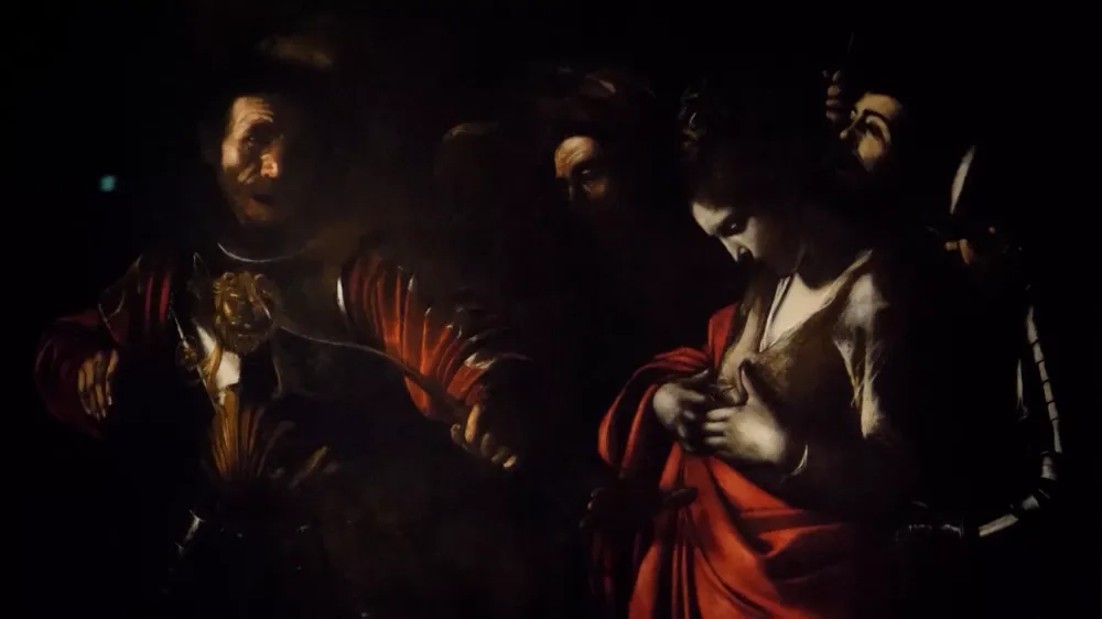 Caravaggio's last masterpiece "The Martyrdom of St. Ursula" is on display at an exhibition in London