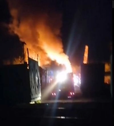 Fire near local oil depot in Voronezh - rossMedia