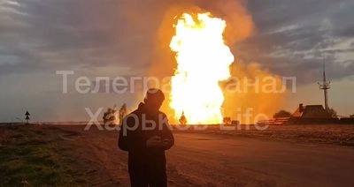 Pipeline explodes in Kharkiv region, rescuers are working at the scene
