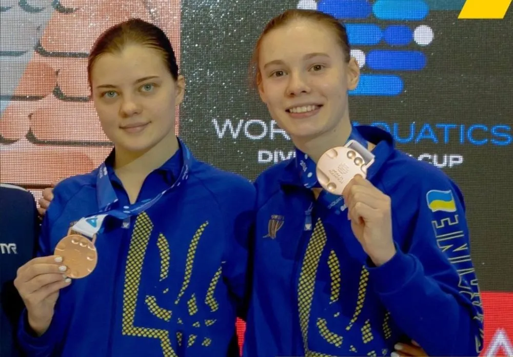 Ukrainian women win bronze at the World Diving Cup in China