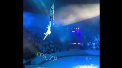 В Запорожском цирке акробаты сорвались с 5-метровой высоты