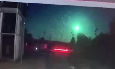 A strange flash in the sky was spotted in several regions of Ukraine