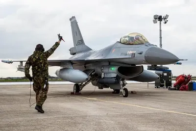 Ukrainian pilots prepare to fly F-16 fighter jets in Denmark