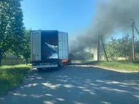 russian drones attack a truck with drinking water in Beryslav