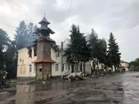 Bank building damaged in Bilopillya, Sumy region, as a result of hostile shelling