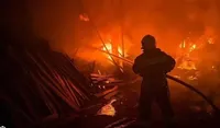Civilian infrastructure facility catches fire in Kyiv region