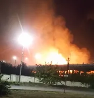 Luhansk region: oil depot on fire in occupied city