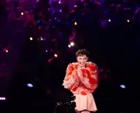 Eurovision Song Contest 2024 winner Nemo breaks glass trophy microphone